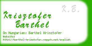 krisztofer barthel business card